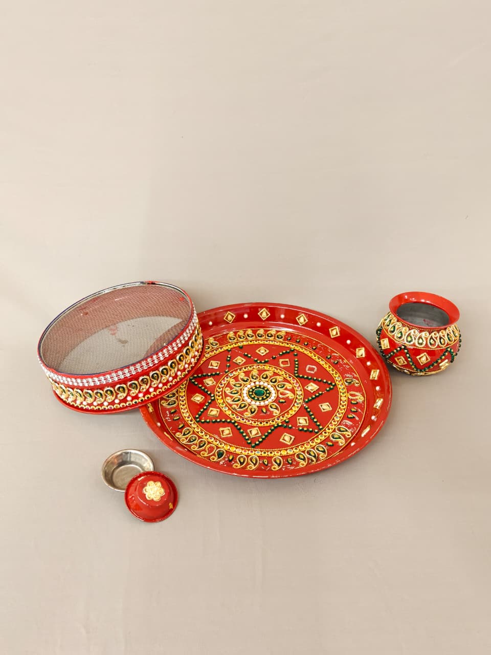 Maheshwari Fancy Store - Karvachauth Pooja Thali Set
